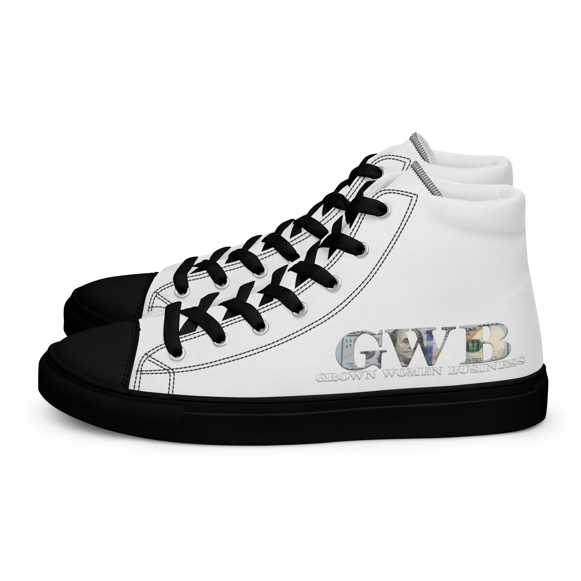 Womenβs high top canvas shoes