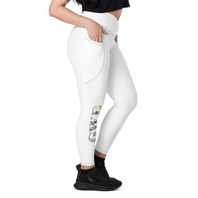 Crossover leggings with pockets