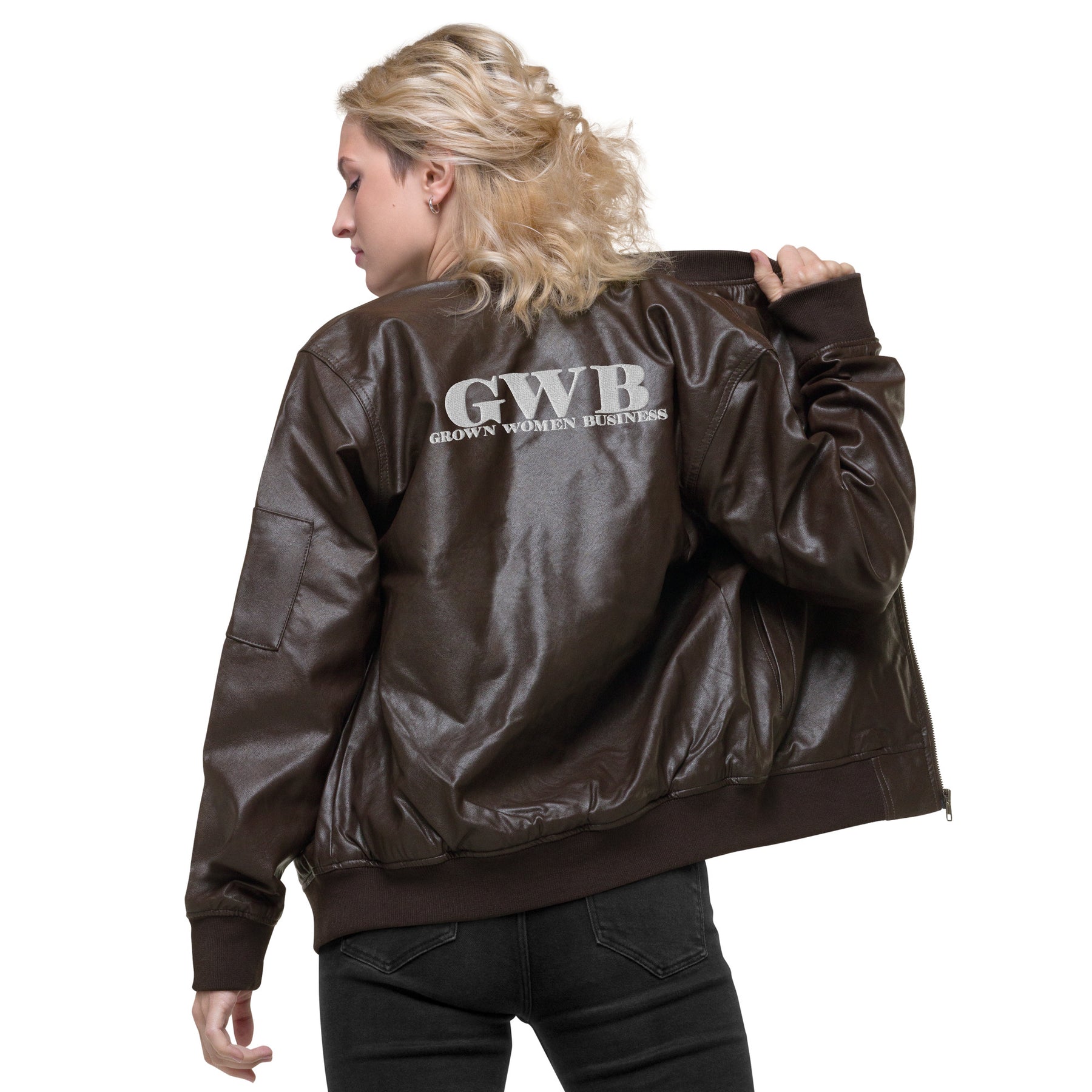 Leather Bomber Jacket