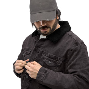 Men's denim sherpa jacket