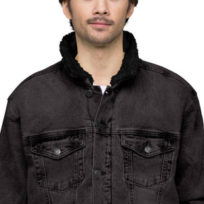 Men's denim sherpa jacket