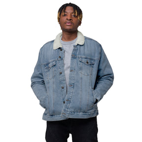 Men's denim sherpa jacket