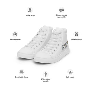 Women’s high top canvas shoes